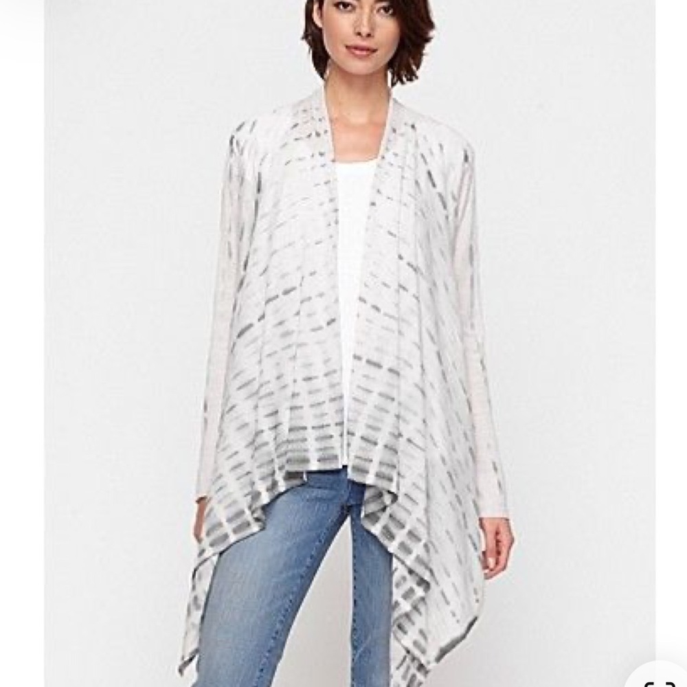 Eileen Fisher Baby Alpaca Silk Crimp waterfall Cardigan Women’s small